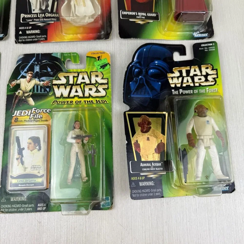 Star Wars Power Of The Force Jedi Action Figures Lot Yoda Ponda Leia Ackbar Moff